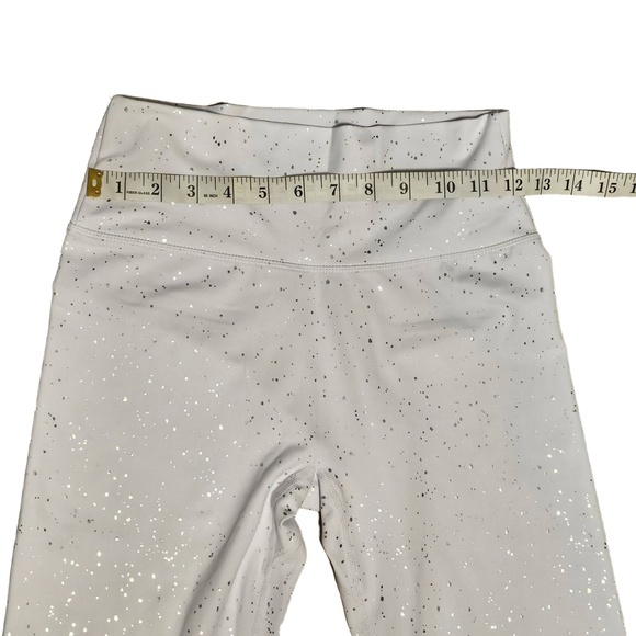 BUFFBUNNY Womens Leggings Size Medium White Ombre High-Waisted Glitter - Picture 6 of 7